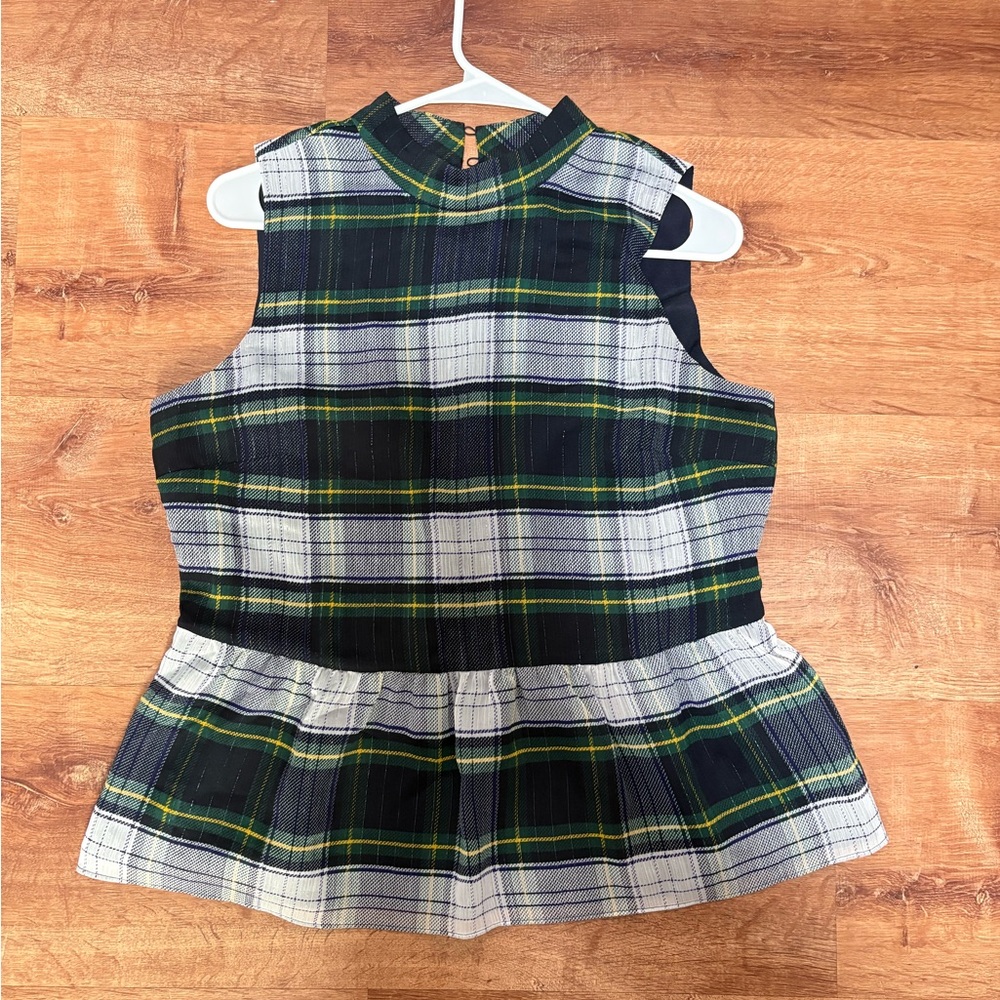 J. Crew Plaid Sleeveless Top
